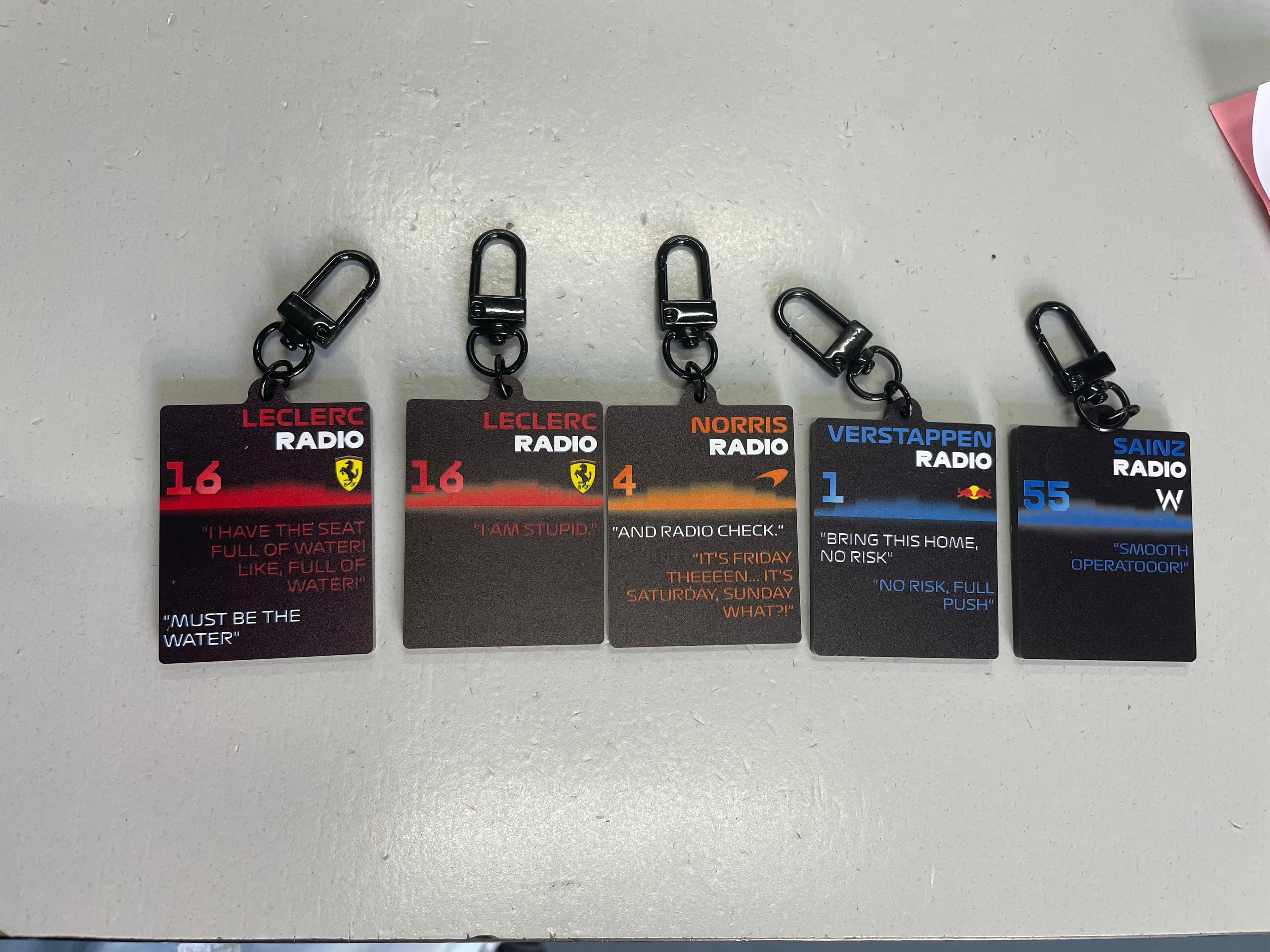 Grid Charms keychain collection